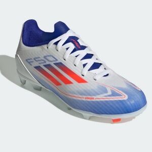 ADIDAS F50 League Firm Ground Soccer Cleats Kids Unisex 13 NWT Red, White, Blue